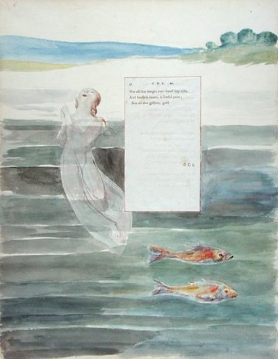Ode on the Death of a Favourite Cat, from The Poems of Thomas Gray, published 1797-98 by William Blake